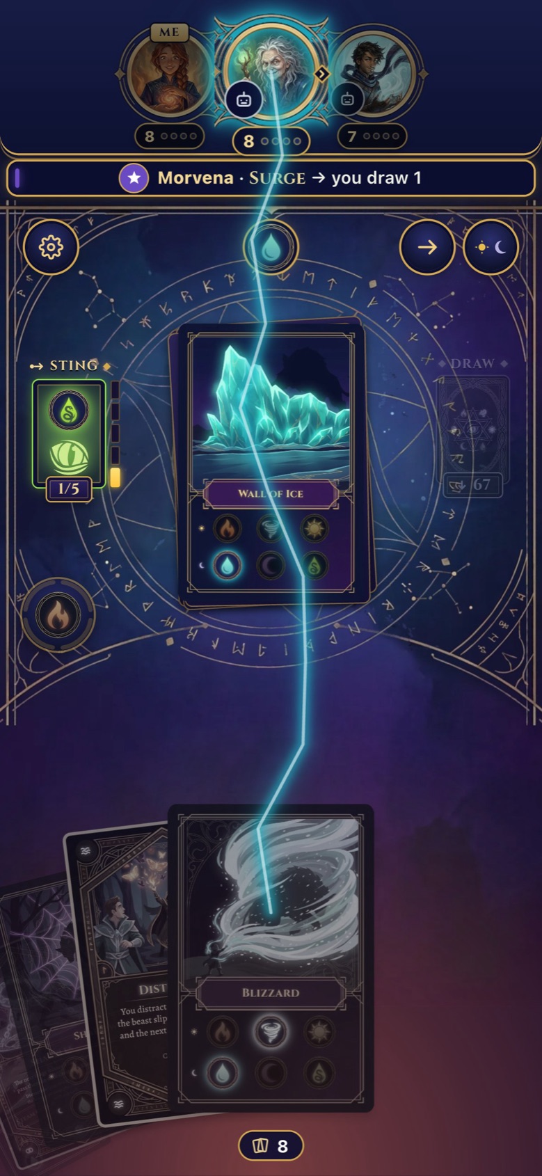 A spell cast onto the table